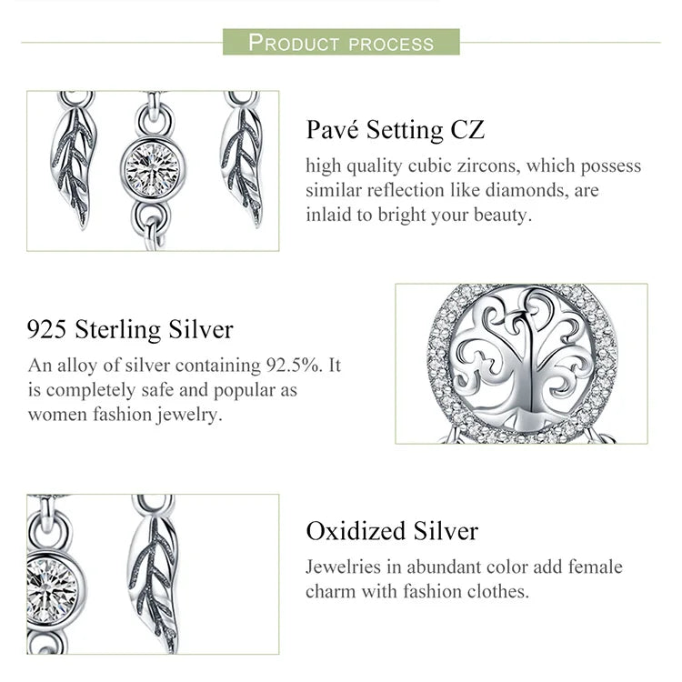 Tree of Life Dream Catcher Pendant Necklace