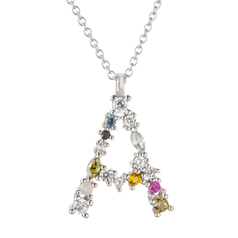 Colorful Initial A Necklace