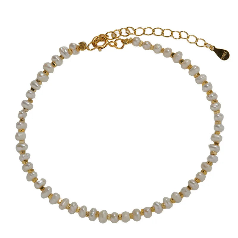 Natural Pearl Turquoise Tourmaline Strand Bracelet