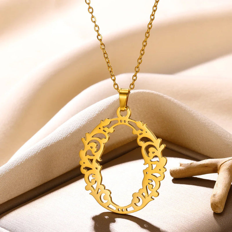 Queen Initial Necklace