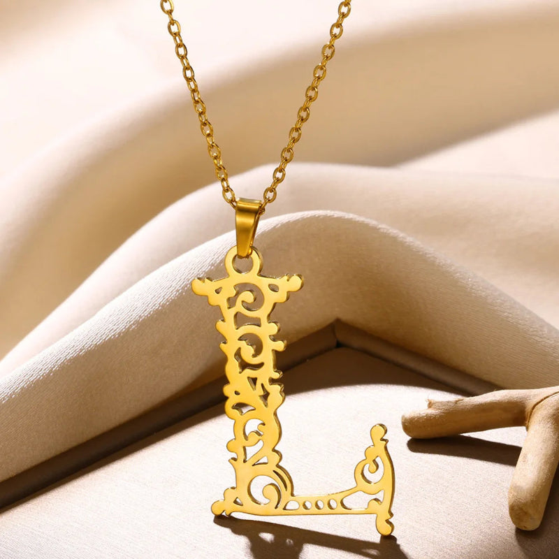 Queen Initial Necklace