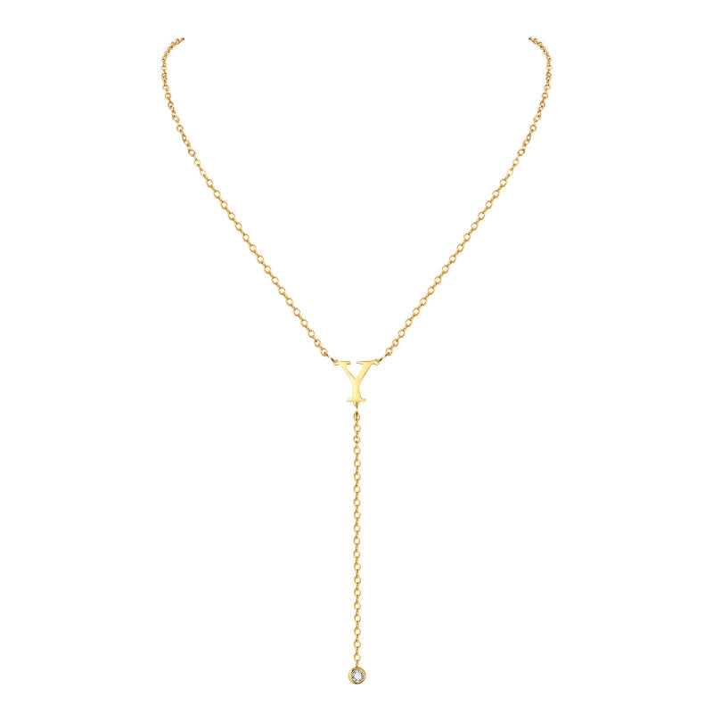 Lariat Initial Necklace