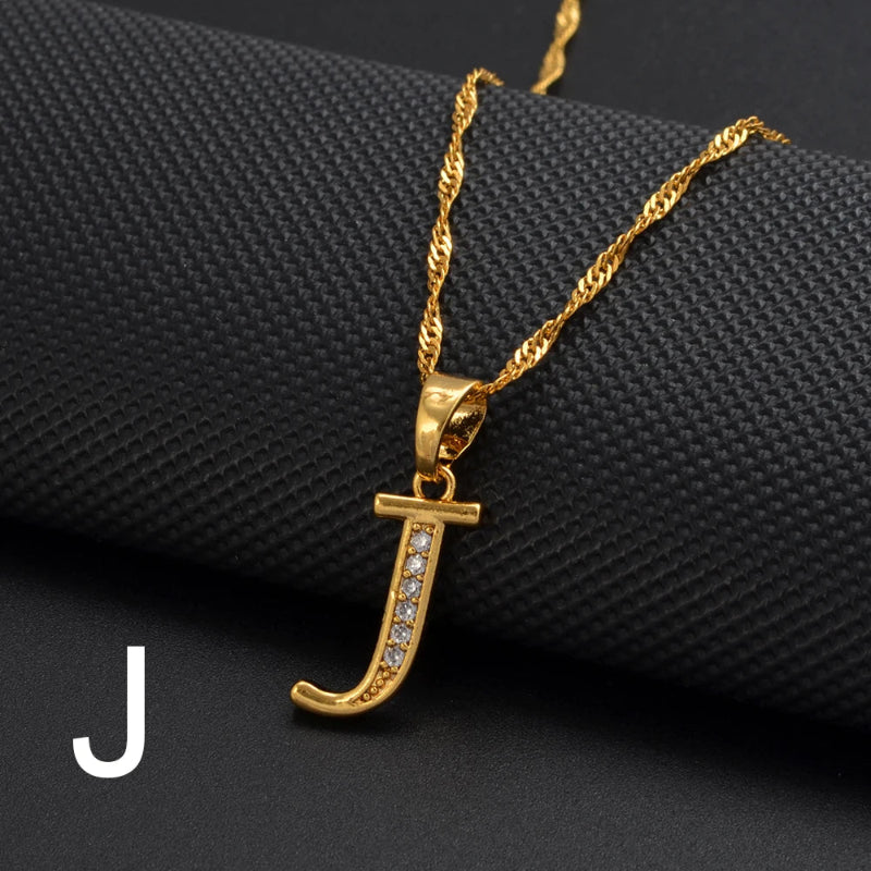 Cubic Zirconia Initial Necklace