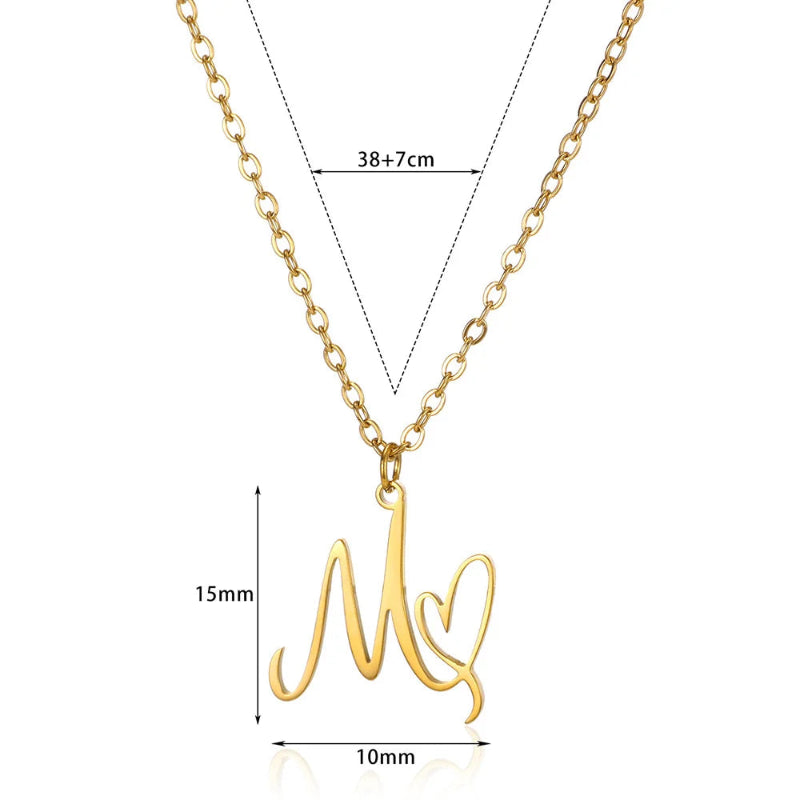 With Love Initial Necklace