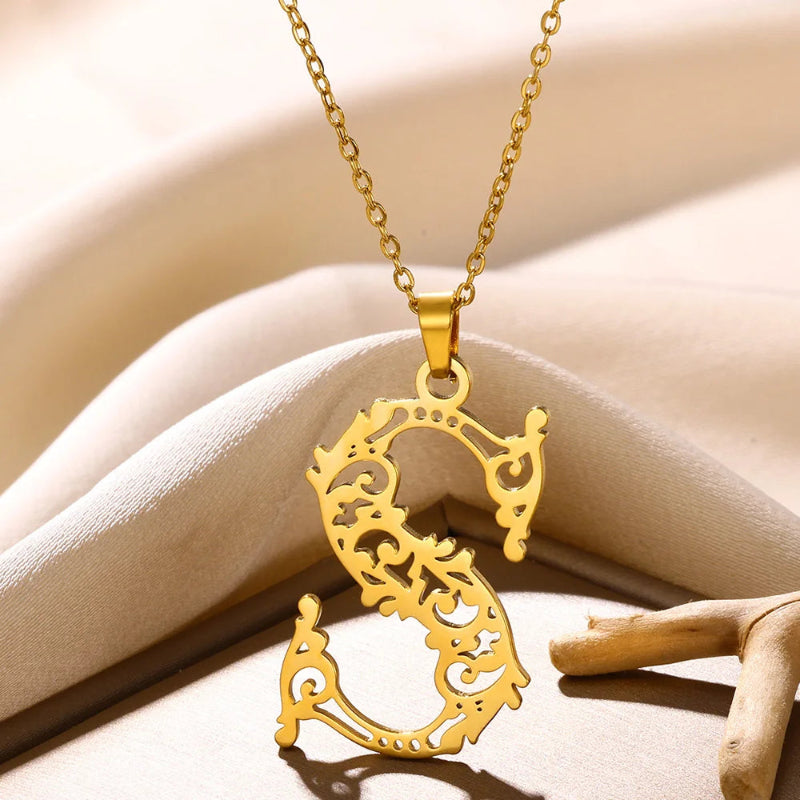 Queen Initial Necklace