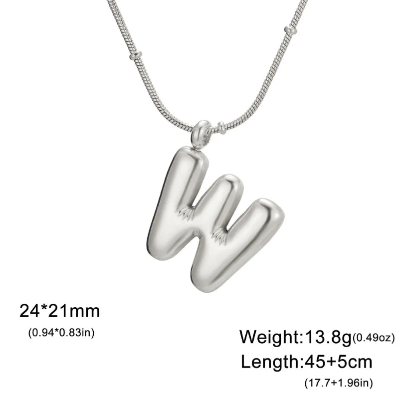 Bubble Initial Necklace