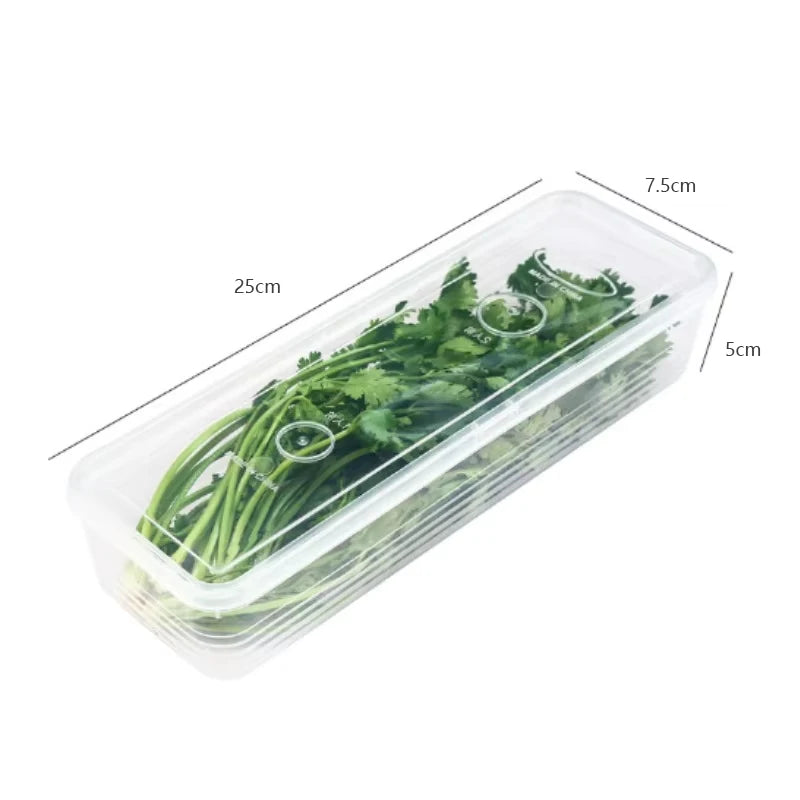 Refrigerator Fresh-Keeping Organizer Box | Stackable Transparent Food Storage Container