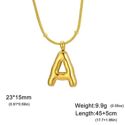 Bubble Initial Necklace