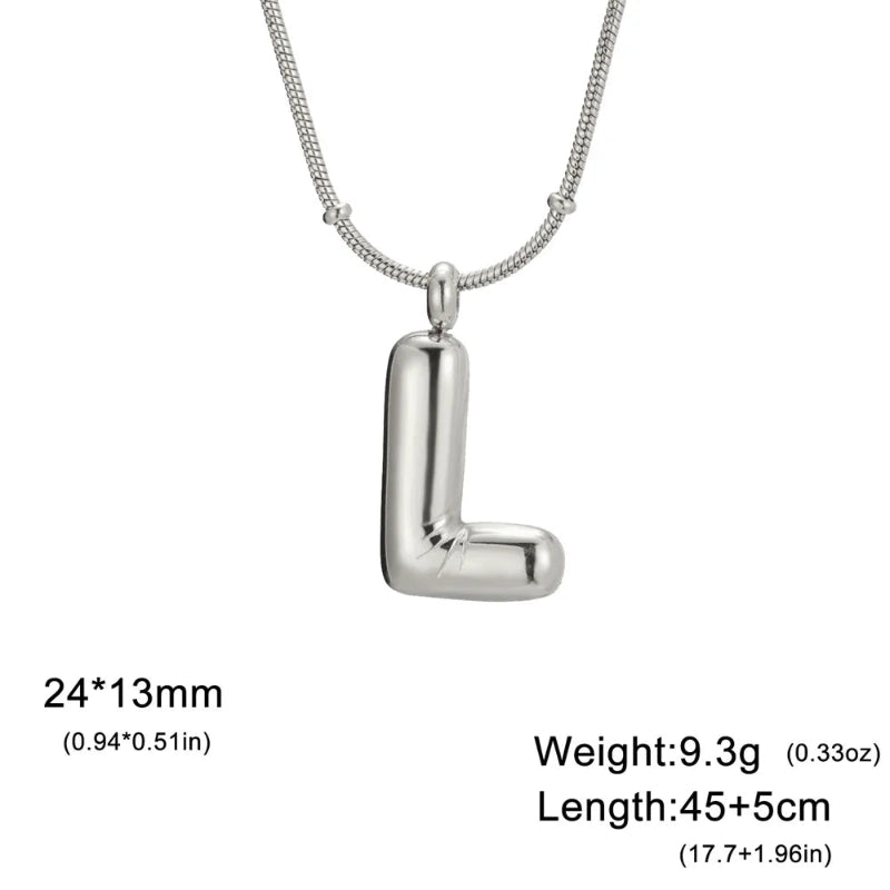 Bubble Initial Necklace