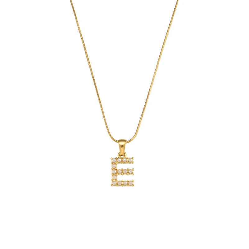 Pearl Initial Necklace