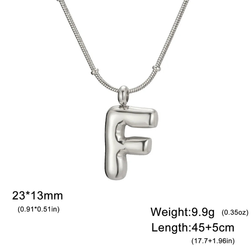 Bubble Initial Necklace