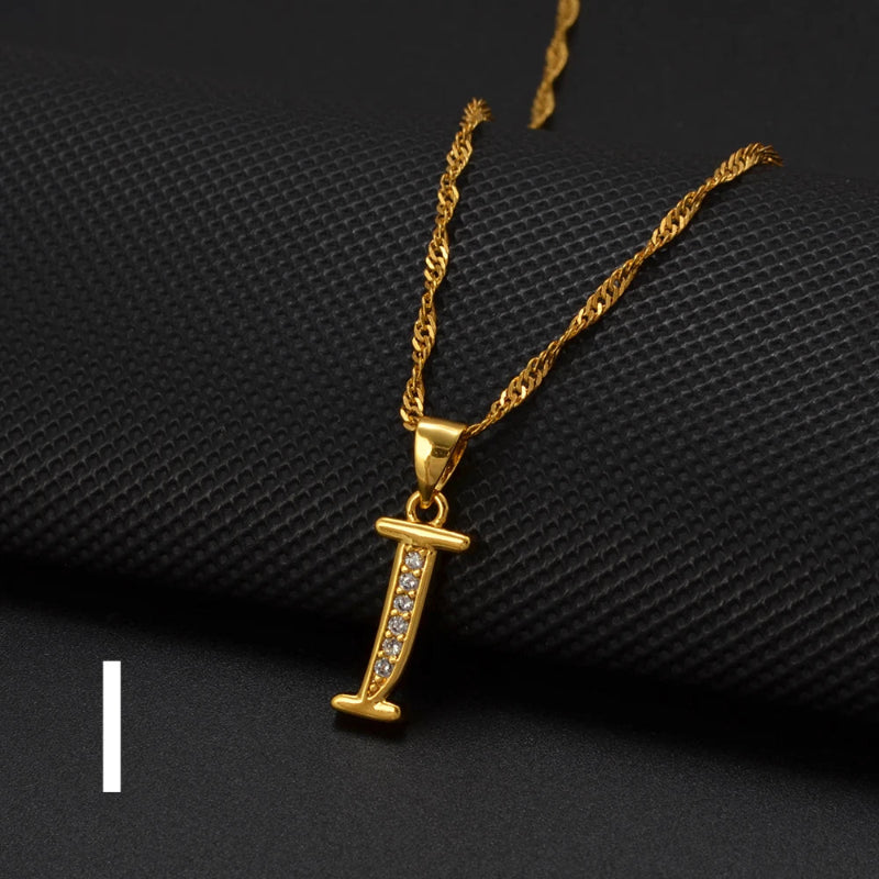 Cubic Zirconia Initial Necklace