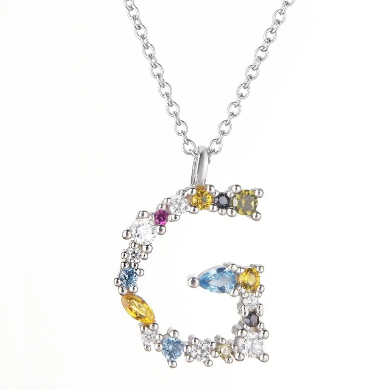 Colorful Initial G Necklace