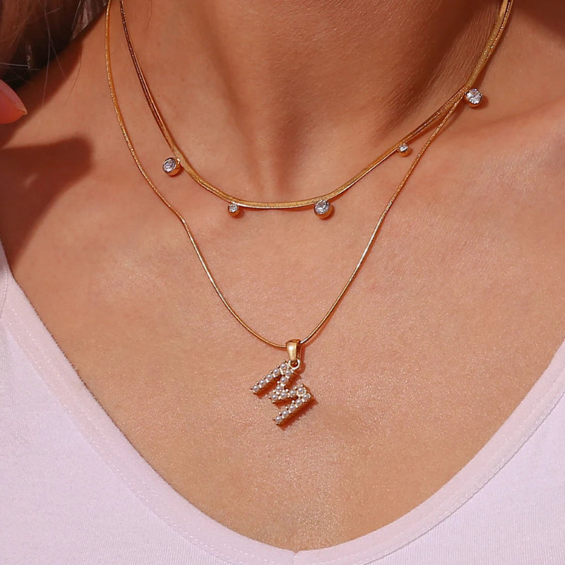 Pearl Initial Necklace