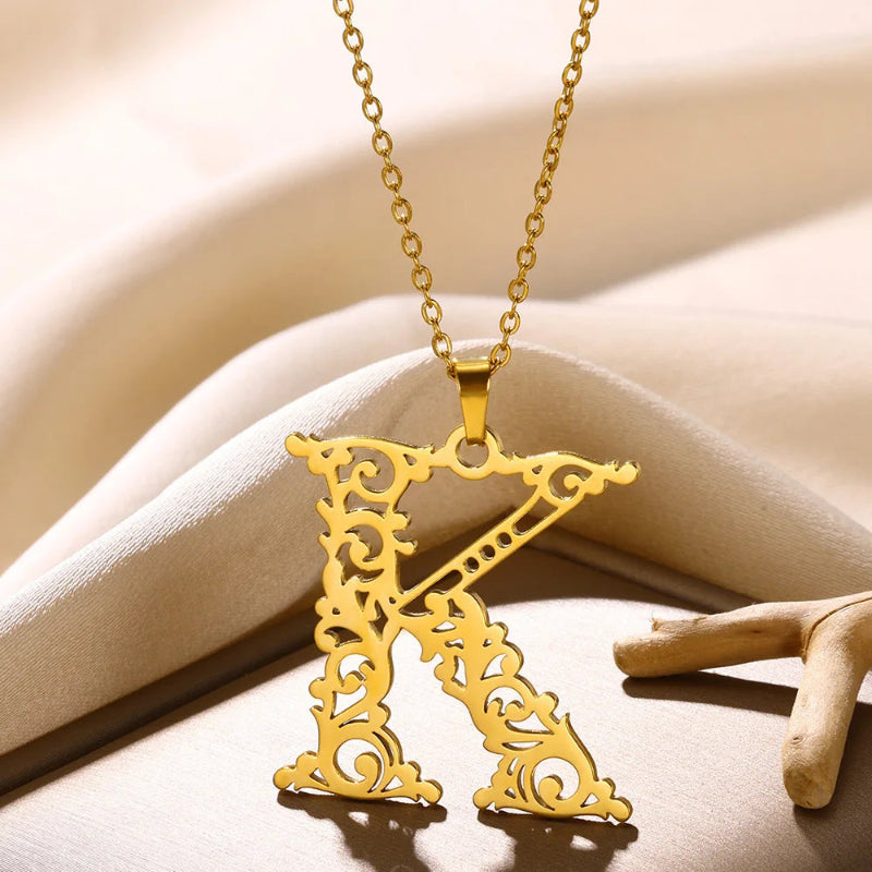 Queen Initial Necklace