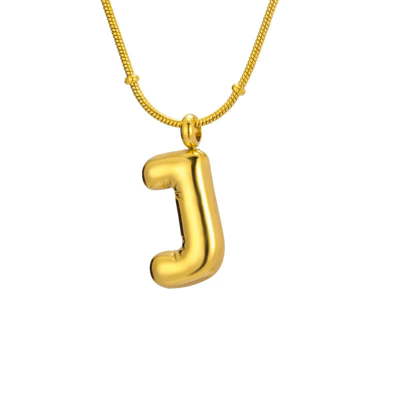 Bubble Initial J Necklace