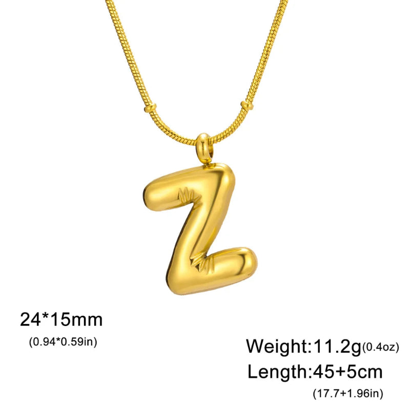 Bubble Initial Necklace