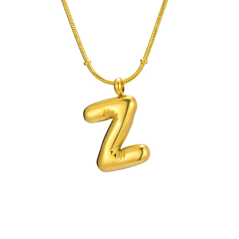 Bubble Initial Z Necklace