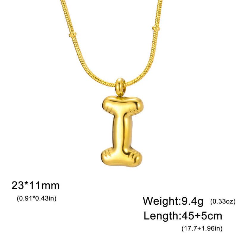 Bubble Initial Necklace