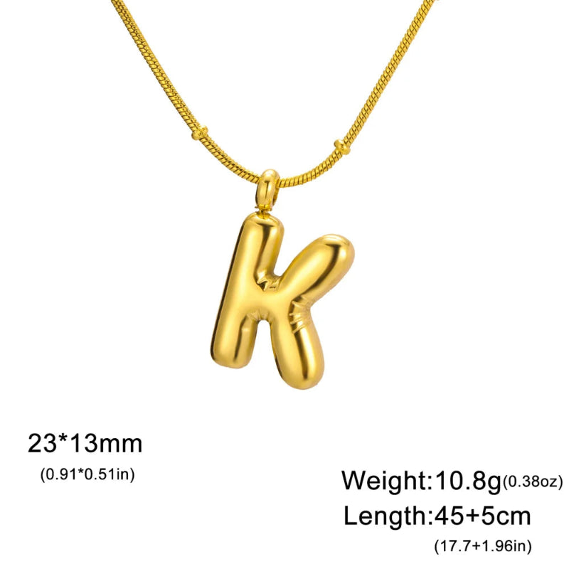 Bubble Initial Necklace