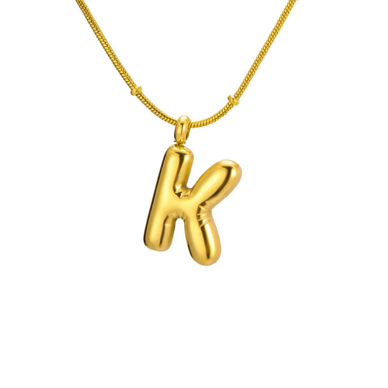 Bubble Initial K Necklace