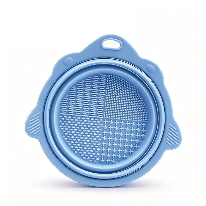 Professional Makeup Brush Cleaner Bowl Set – Gentle Bristle Care for Wet & Dry Cleaning