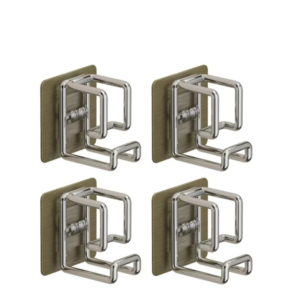 Stainless Steel Adhesive Wall Hook – No-Drill Kitchen & Bathroom Organizer (1/2/4/6 Pcs)