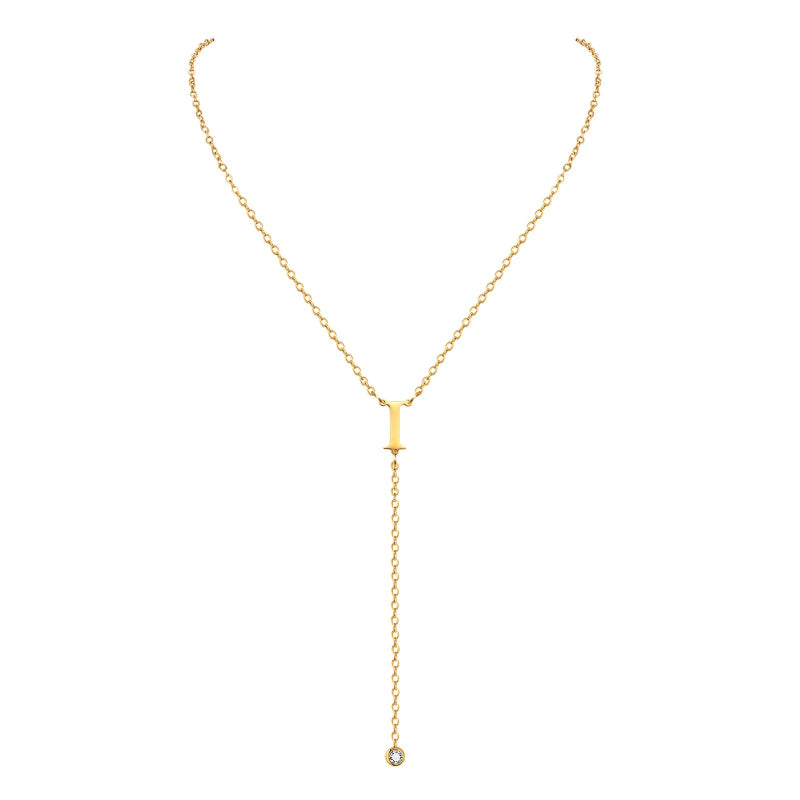 Lariat Initial Necklace