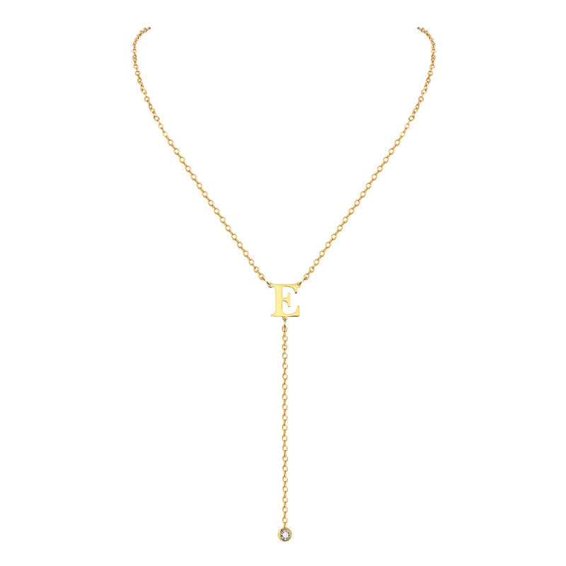Lariat Initial Necklace