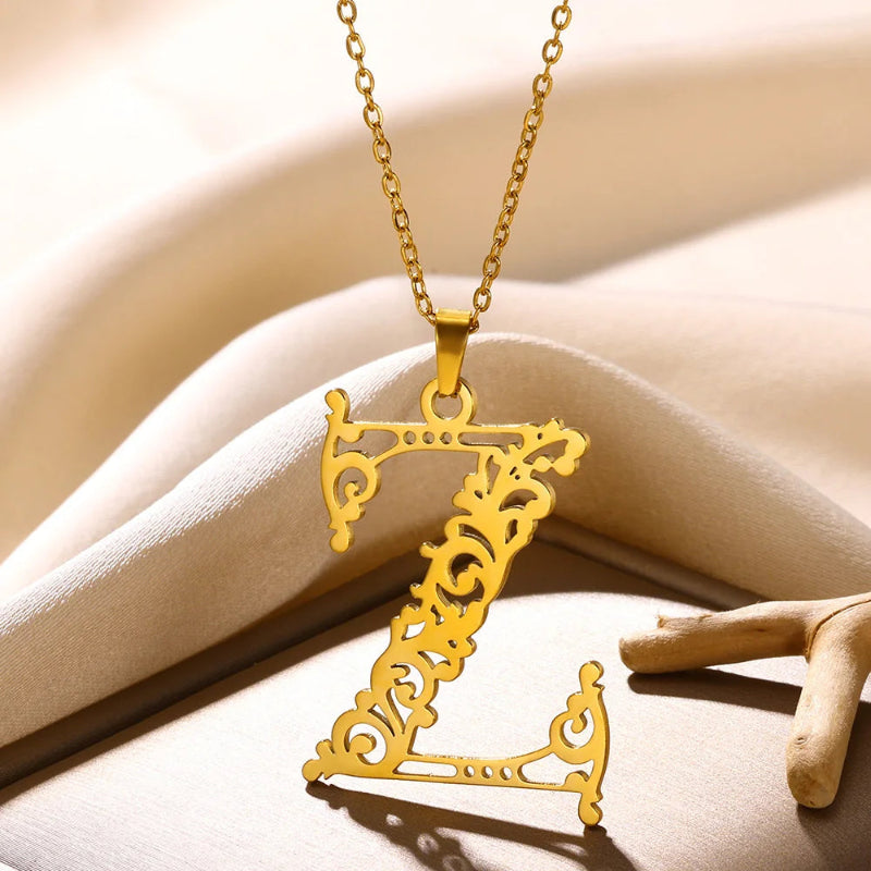 Queen Initial Necklace