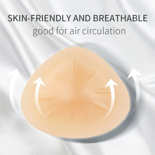 Silicone Breast Form for Mastectomy – Triangular Concave Prosthesis | With or Without Nipple | 150g–600g