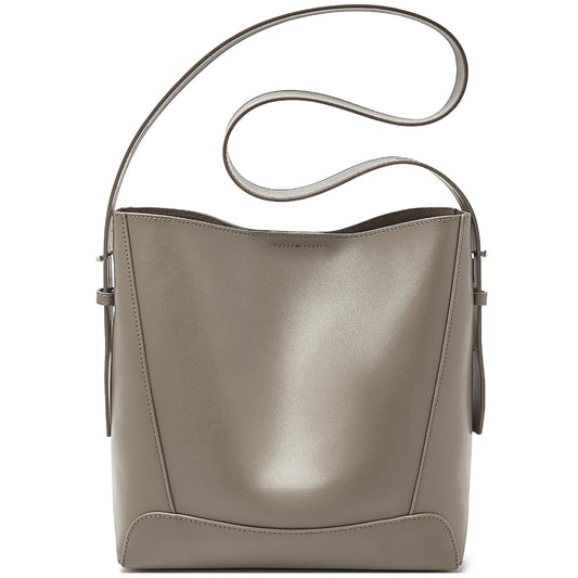 New Women Bucket Bag Shoulder Bag Split Leather Large Capacity