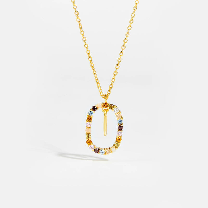 Feminine Initial Alphabet Necklace