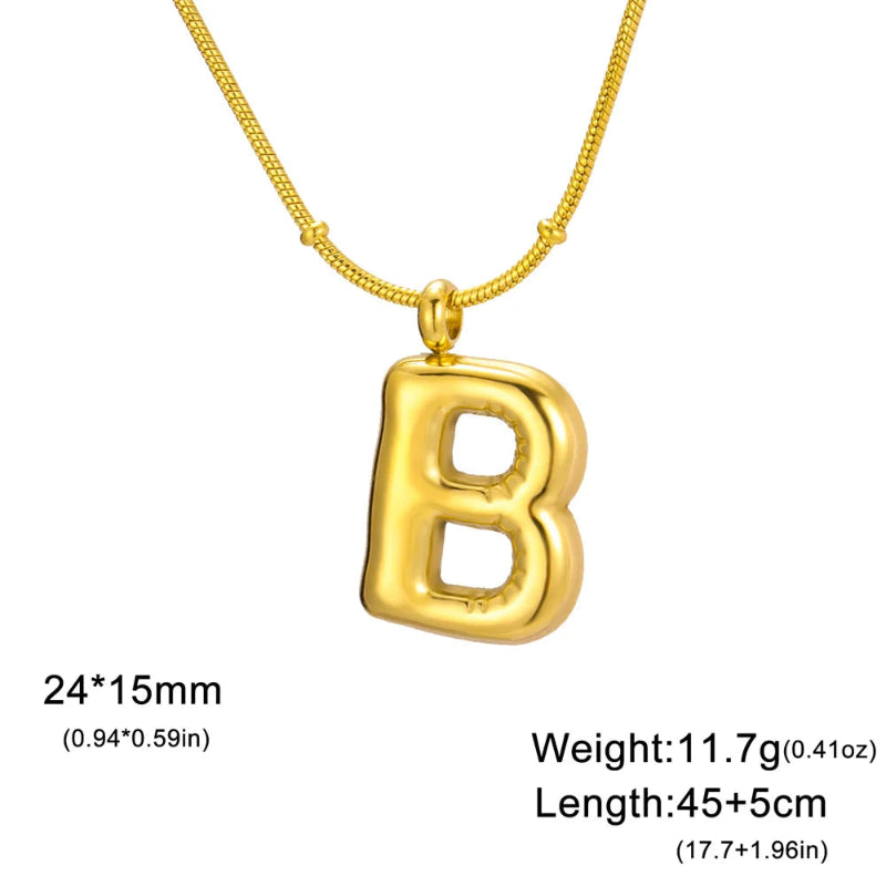 Bubble Initial Necklace