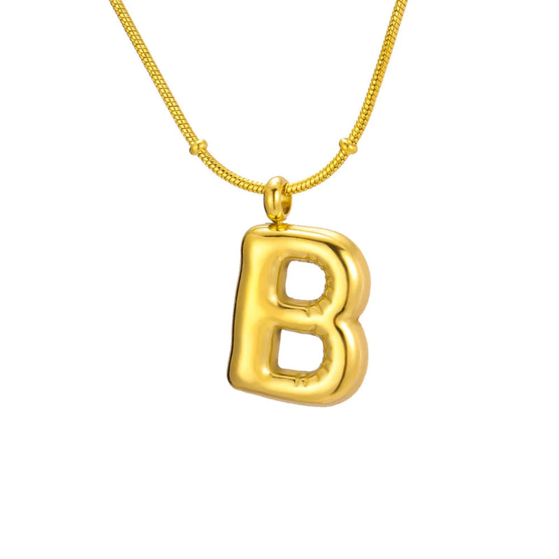 Bubble Initial B Necklace