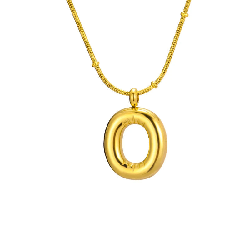 Bubble Initial O Necklace