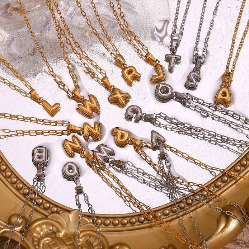 Mini Bubble Up Initial Necklace