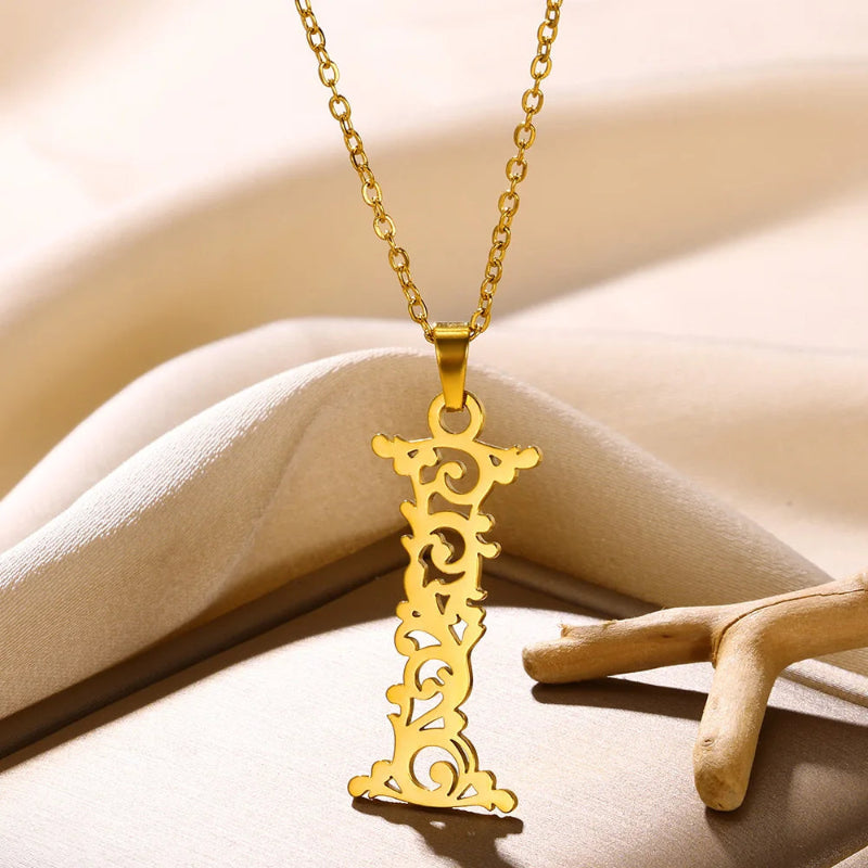 Queen Initial Necklace