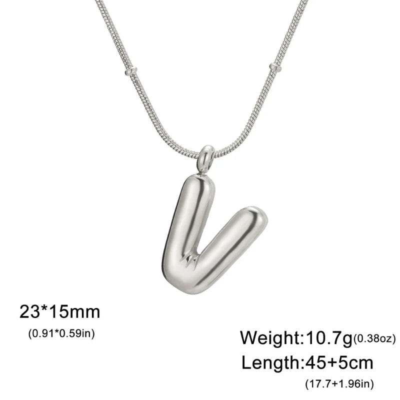 Bubble Initial Necklace