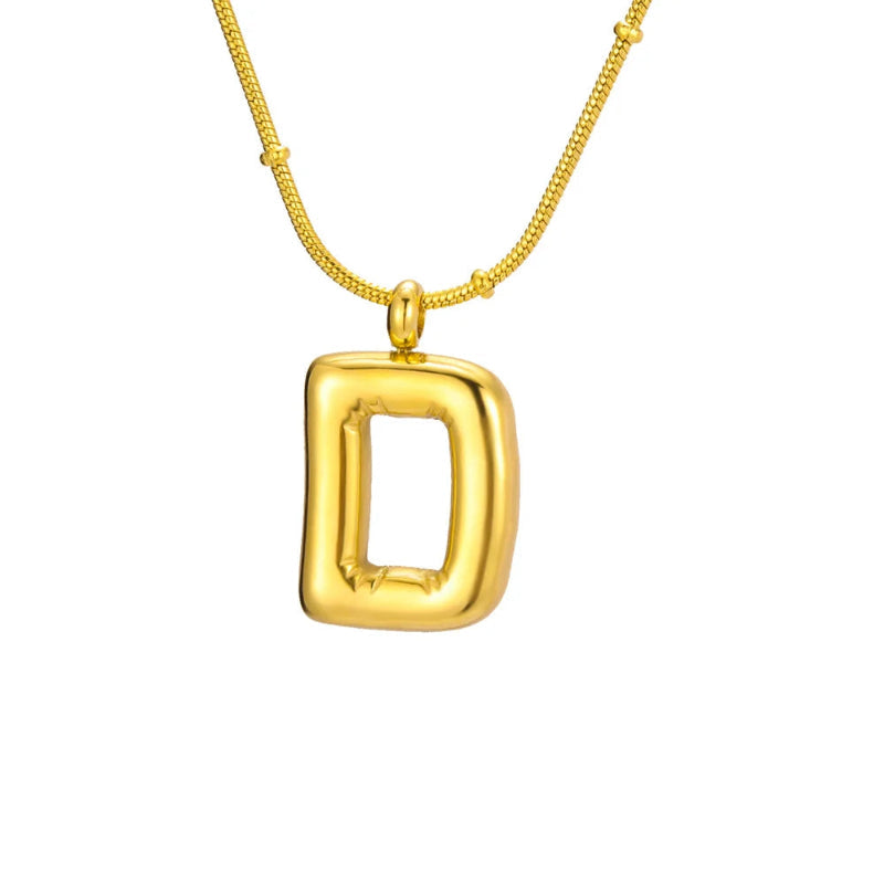 Bubble Initial D Necklace