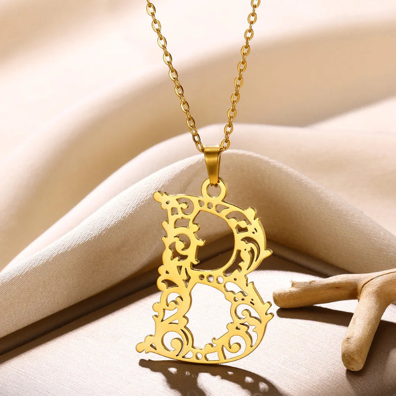 Queen Initial Necklace
