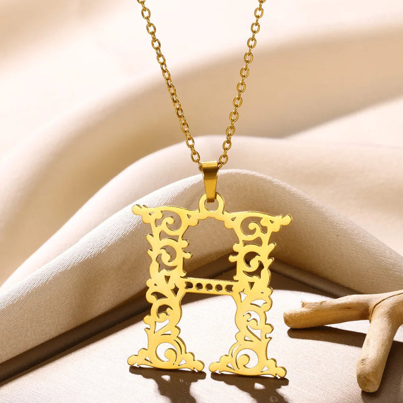 Queen Initial Necklace