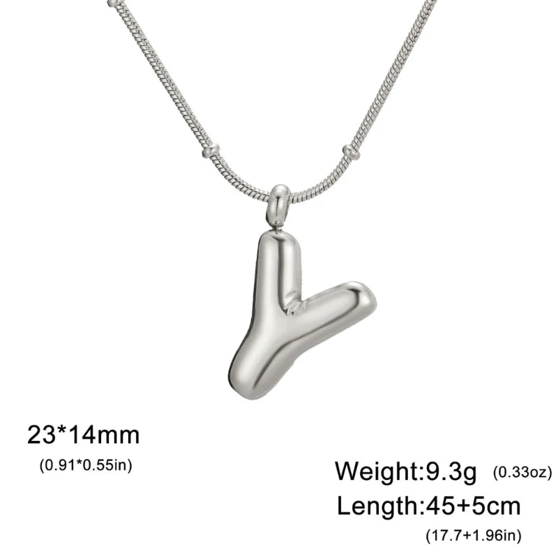 Bubble Initial Necklace