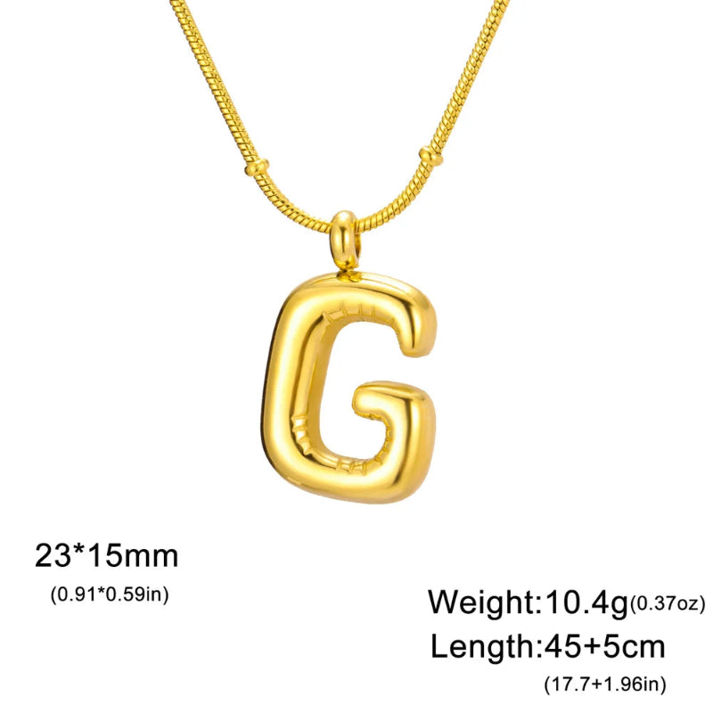 Bubble Initial Necklace