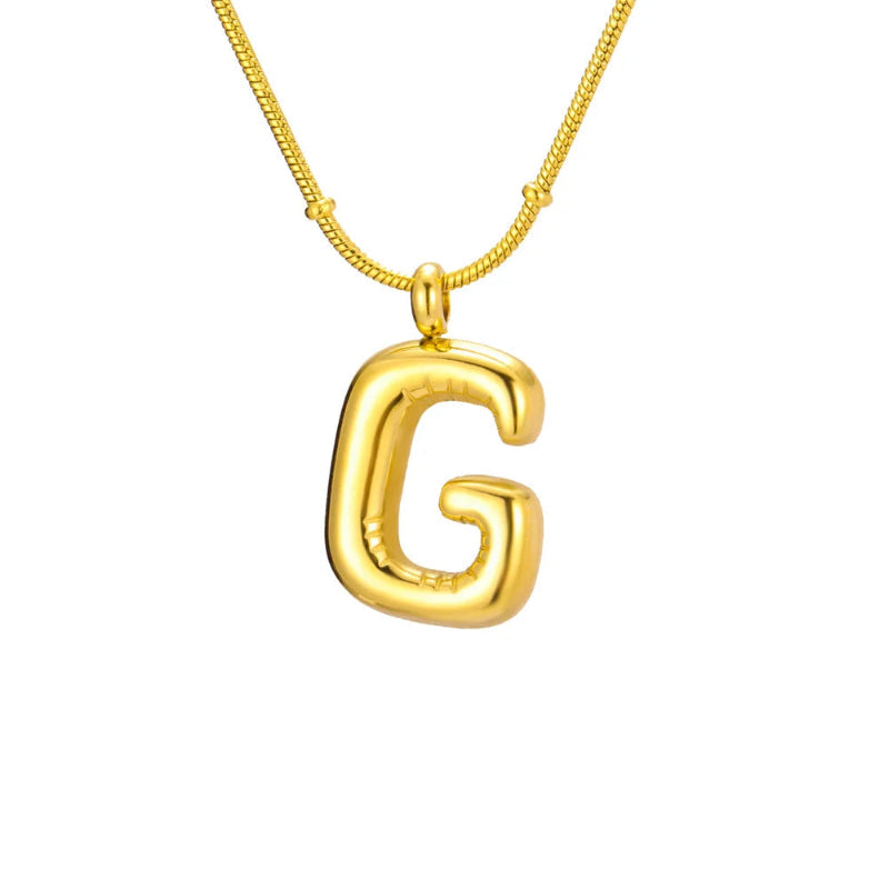 Bubble Initial G Necklace