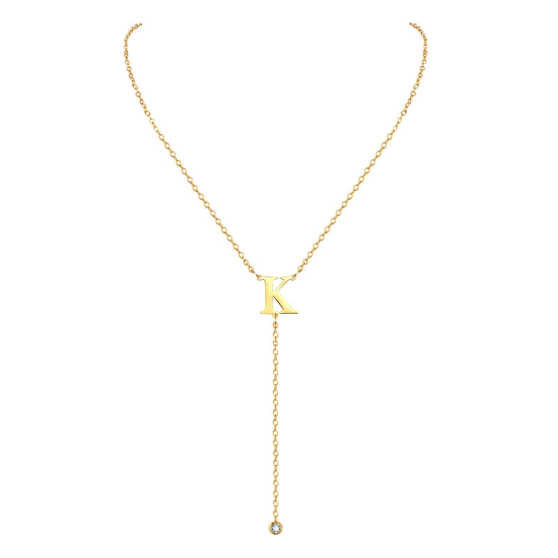 Lariat Initial Necklace