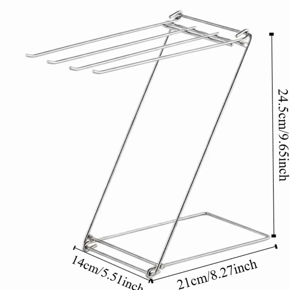 Freestanding Stainless Steel Hand Towel & Dishcloth Drying Rack