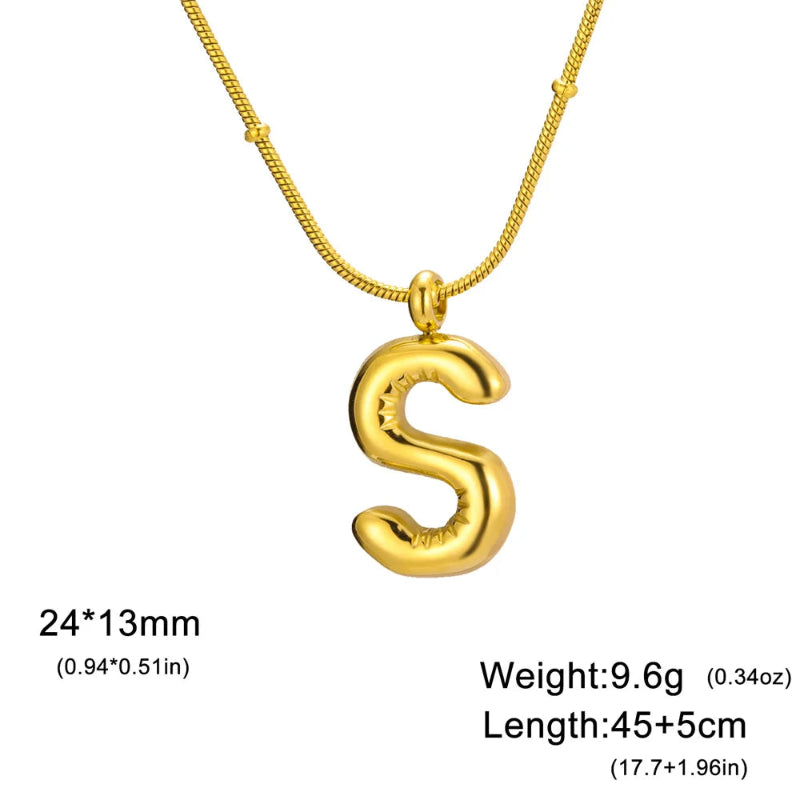 Bubble Initial Necklace