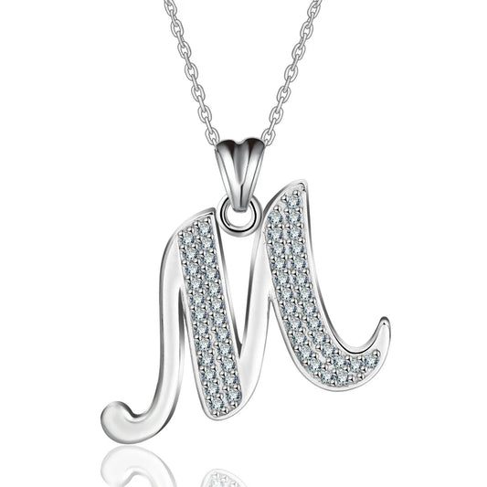 Glamorous Initial M Necklace