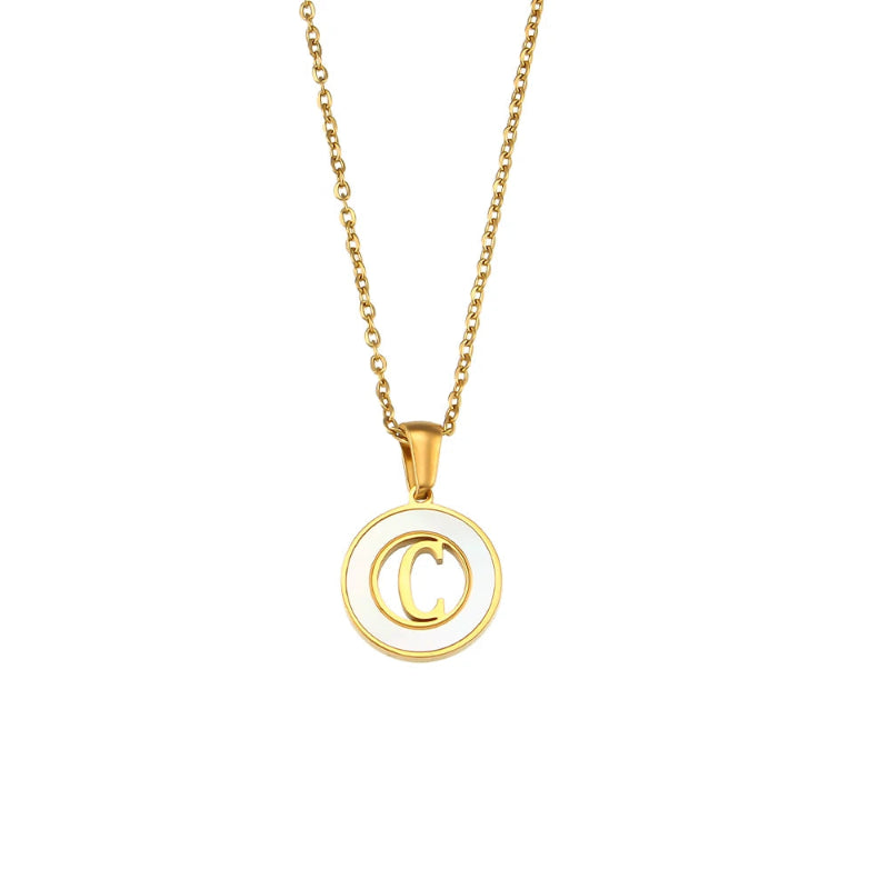 Spellbound Shell Initial Necklace